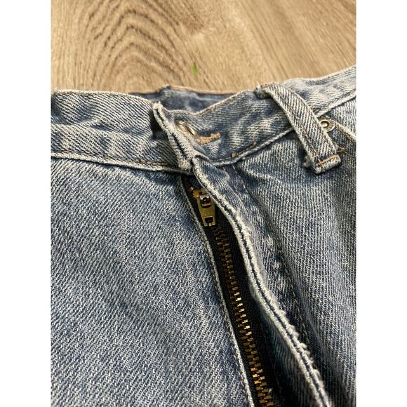 Vintage Z Cavaricci USA Made 100% Cotton Jeans Size 33 Light Wash Distressed - Picture 9 of 15